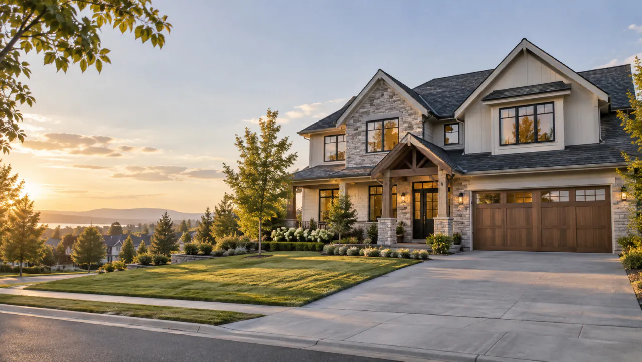 Contemporary American home in a welcoming residential neighborhood
