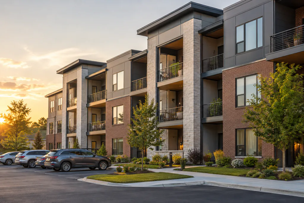 Modern multifamily residential property